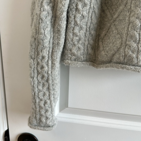 J. Crew Wool Blend Cable Knit Turtleneck Sweater | Cozy Winter Essential - Picture 3 of 6